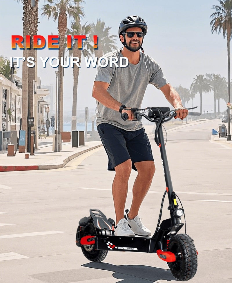 سكوتر كهربائي GT06، سرعة قصوى 55 كم/ساعة ومدى أقصى 65 كم، محرك 1200 واط، نظام تعليق مزدوج، نظام منع الانزلاق TCS، حمولة قصوى 150 كجم، قابل للطي - Image 5